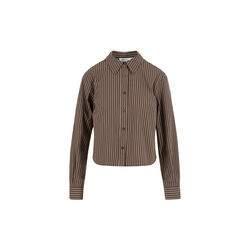 Short shirt, brown/white stripe, Coster Copenhagen
