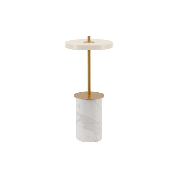 Asteria Move Mini Portable Lamp, white marble, UMAGE