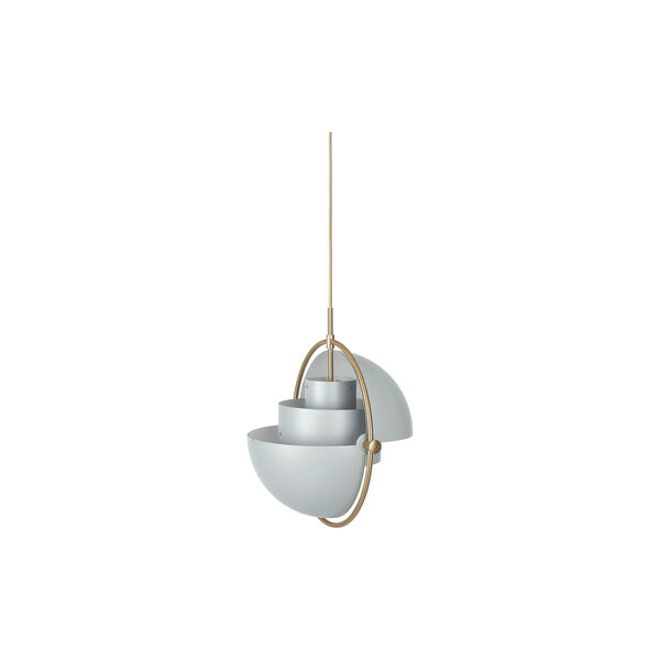 Multi-Lite Pendant, sea grey semi matt/brass Multi-Lite Pendant, sea grey semi matt/brass, GUBI