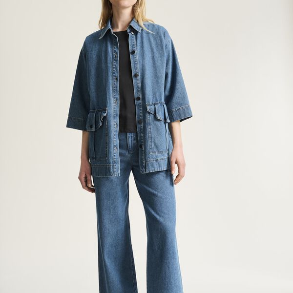 Hayato lang jakke, blue denim, BITTE KAI RAND
