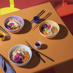 Rhombe Color sk&aring;l, lilla, Lyngby Porcel&aelig;n