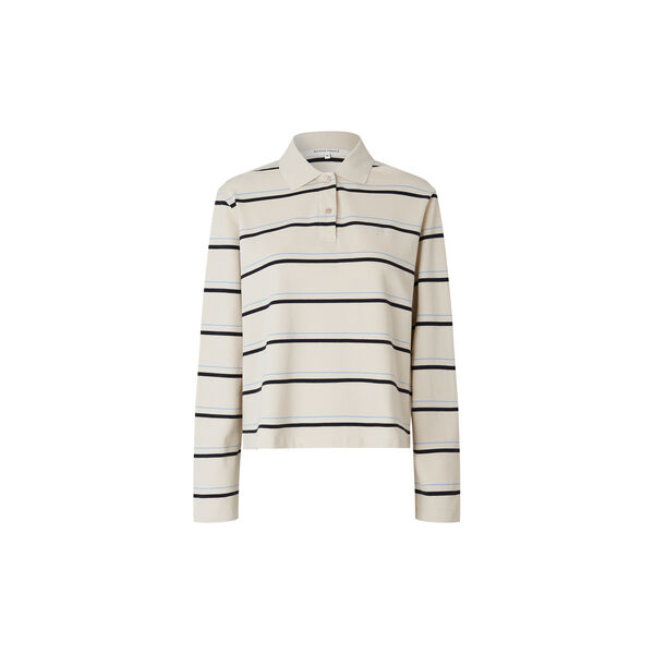 Lovella Striped Polo LL Tee, summer sand, Second Female