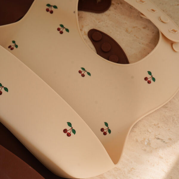 2-pak silikonehagesmæk, cherry/mocca, Konges Sløjd