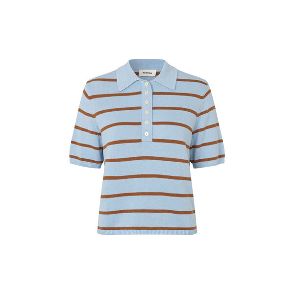 Malvamd&nbsp;SS&nbsp;Stripe&nbsp;Polo, nuthatch, Modstr&ouml;m