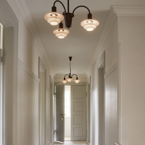 PH 1/1 Lysekrone Centenary Edition 3-armet, aged brass/dusty terracotta, Louis Poulsen