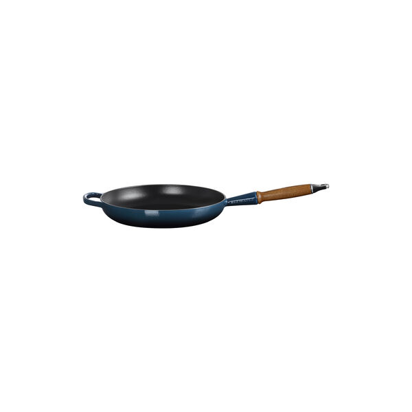 Signature st&oslash;bejern stegepande med tr&aelig;h&aring;ndtag &Oslash; 28 cm, nuit, Le Creuset