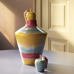 Poppery vase med &aelig;ble, pink/mint/gul, K&auml;hler