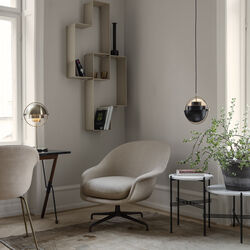 TS Side Table Round, neutral white/black, GUBI