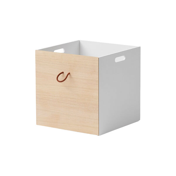 3 Wood opbevaringskasser, hvid/eg 3 Wood opbevaringskasser, hvid/eg, Oliver Furniture