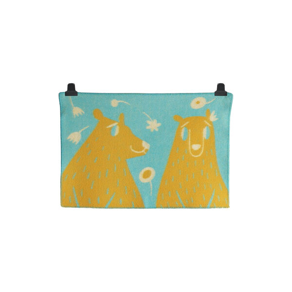 BAMSE Baby Size Throw, turquoise/orange BAMSE Baby Size Throw, turquoise/orange, Røros Tweed
