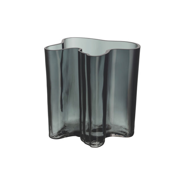 Alvar Aalto vase 20 cm, m&oslash;rk gr&aring;, Iittala