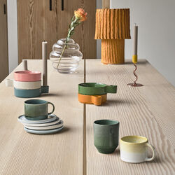 Styles krus med hank 2 stk., gul/creme, Villa Collection