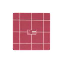 Laminated Coaster | Gift Set Of 4 | Red/Light Beige |  Glasbrik, Lexington
