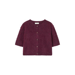 SIGNE HAIRY CARDIGAN, burgundy, Studio Feder