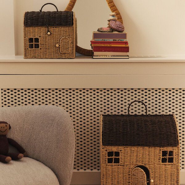 Casu Storage Houses | Set Of 2 | Natural/Dark Brown | Opbevaring, Ferm Living
