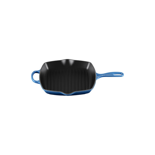 Signature st&oslash;bejern kvadratisk grillpande 26 cm, azure, Le Creuset