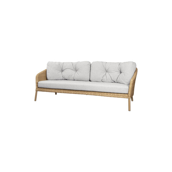 Ocean large 3-pers. sofa, natural, Cane-line