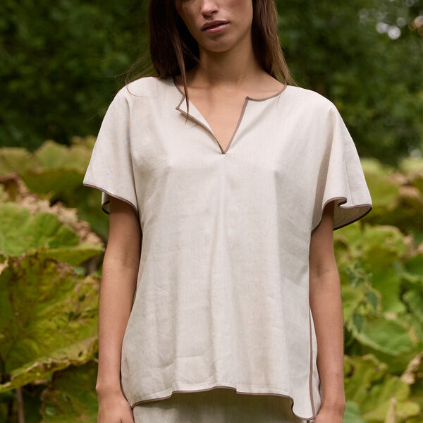 411HMTikan blouse, snow dune, Heartmade