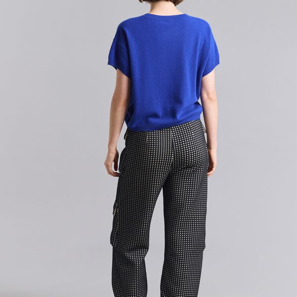 Cloud cashmere kortærmet bluse, fresh blue, BITTE KAI RAND