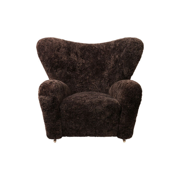The Tired Man Lounge Chair & Ottoman, dark stained oak/espresso, Audo Copenhagen