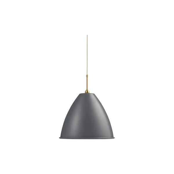 Bestlite BL9 Pendant, grey semi matt/brass, GUBI