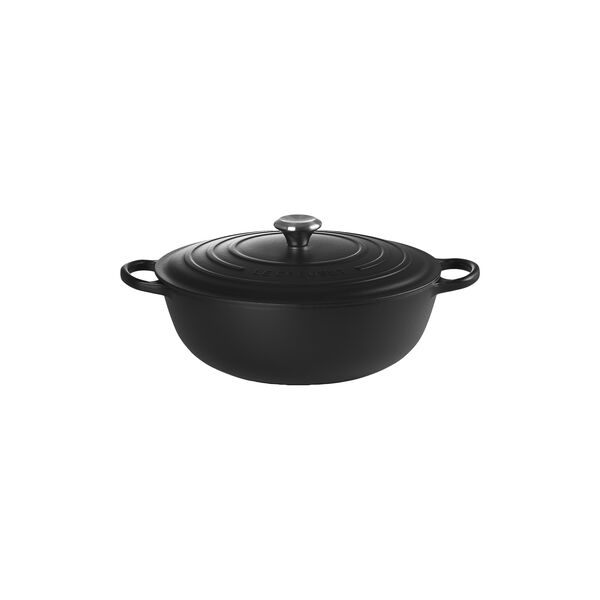 Signature st&oslash;bejern stegegryde &Oslash; 32 cm, matte black, Le Creuset