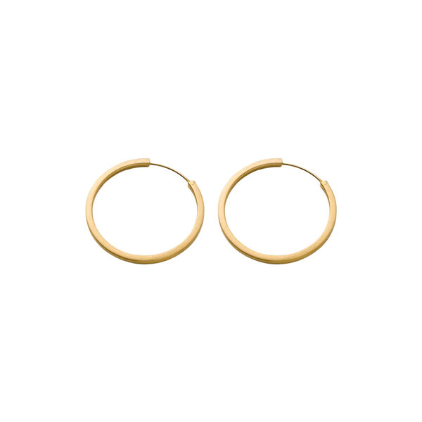 Circle&nbsp;Line&nbsp;Hoops medium, forgyldt, Pernille Corydon Jewellery