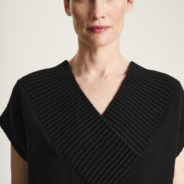 Nitto &aelig;rmel&oslash;s bluse, black, BITTE KAI RAND