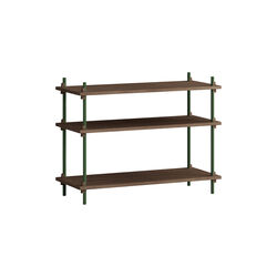 Shelving Classic Low, smoked oak/pine green, MOEBE