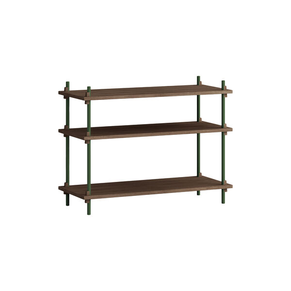 Shelving Classic Low, smoked oak/pine green, MOEBE