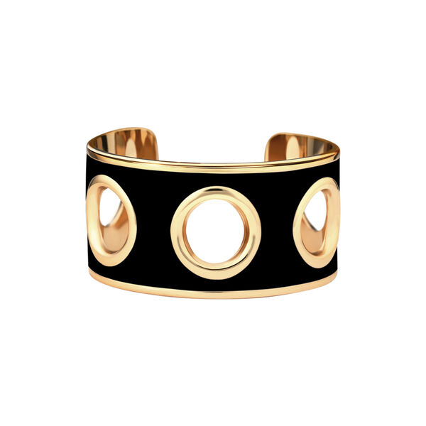 EYELET Bracelet Thick, light gold/black EYELET Bracelet Thick, light gold/black, bangle up