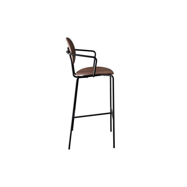 PIET HEIN Bar Chair with Arms, olieret valnød, Sibast Furniture