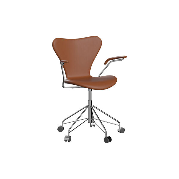 Serie 7™ 3217 fuldpolstret kontorstol, Essential walnut, Fritz Hansen