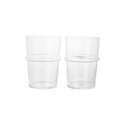Boya Tall Glasses 2 stk., clear with bubbles, Ferm Living