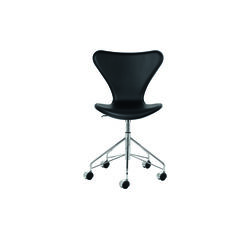 Serie 7™ 3117 forsidepolstret drejestol, Soft sort Serie 7™ 3117 forsidepolstret drejestol, Soft sort, Fritz Hansen