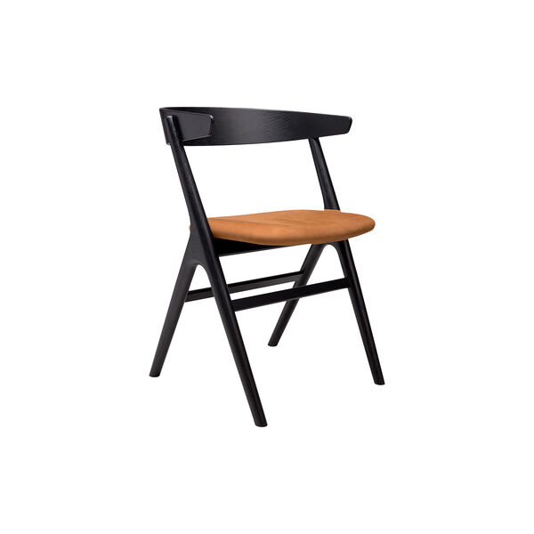 Sibast No 9 spisebordsstol, sortlakeret eg/cognac Sibast No 9 spisebordsstol, sortlakeret eg/cognac, Sibast Furniture
