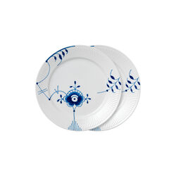 Bl&aring; Mega Riflet tallerken &Oslash; 27 cm 2 stk., Nr. 6, Royal Copenhagen
