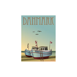 DANMARK fiskeb&aring;dene plakat, ViSSEVASSE