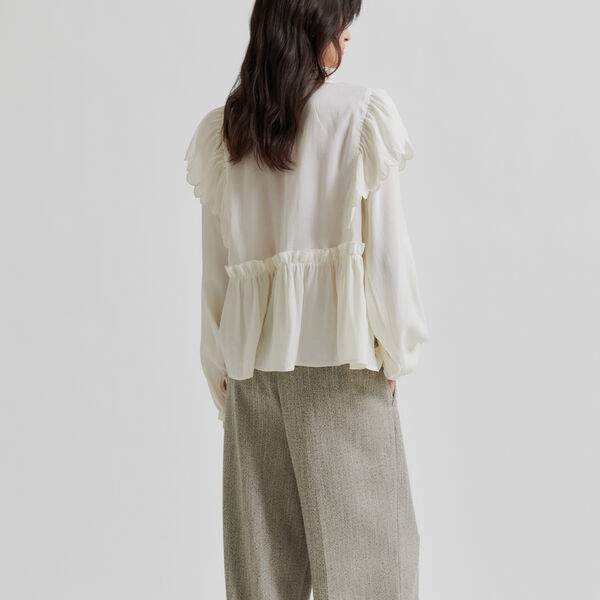 Terra Frill Blouse, tofu, Second Female