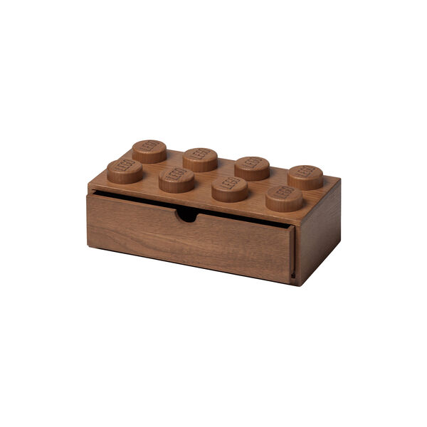 LEGO® 2x4 opbevaringskasse, mørkbejdset eg, Room Copenhagen