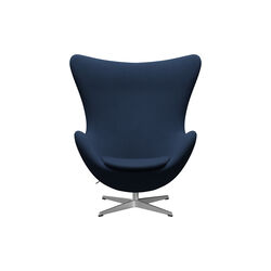 &AElig;gget&trade; 3316 loungestol, Christianshavn 1154 blue/satin brushed aluminium, Fritz Hansen