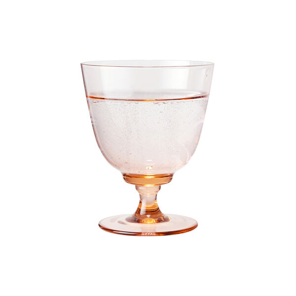 Flow glas på fod, champagne, Holmegaard