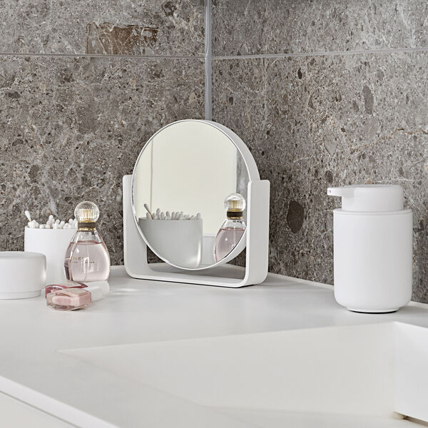 Bordspejl med 5 x forstørrelse, white, Zone Denmark