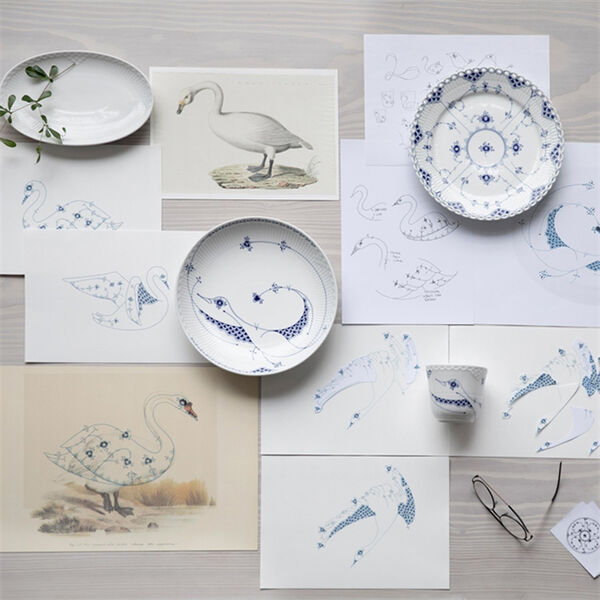 Musselmalet Helblonde tallerken &Oslash; 25 cm, Royal Copenhagen