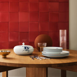 Bl&aring; Mega Riflet sk&aring;l med l&aring;g 130 cl, Royal Copenhagen