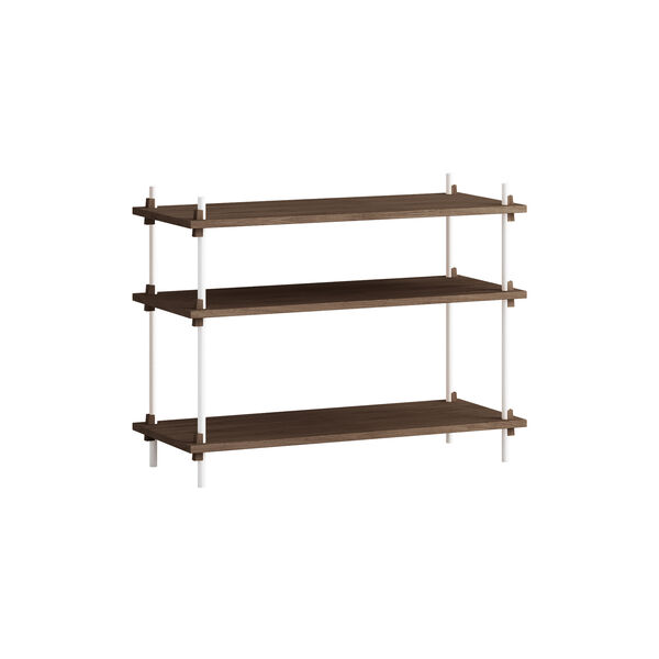 Shelving Classic Low, smoked oak/white, MOEBE