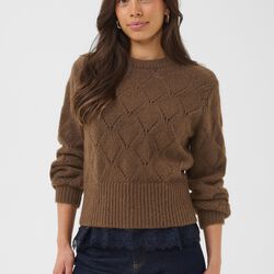 TabbathaSZ Pullover, dark earth melange, Saint Tropez