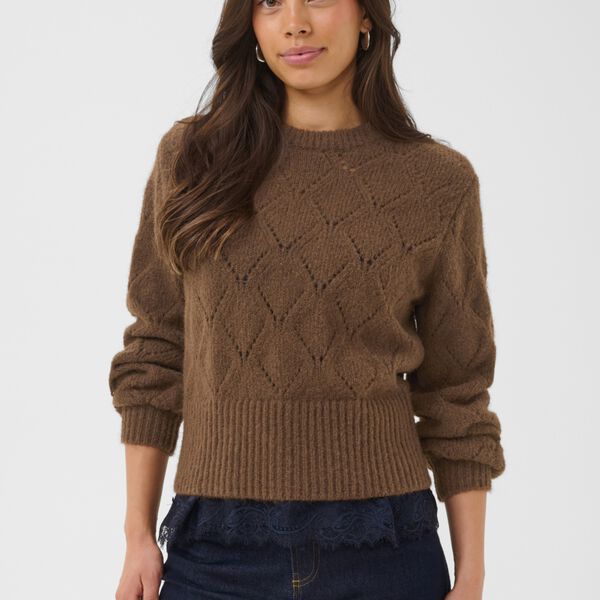 TabbathaSZ Pullover, dark earth melange, Saint Tropez