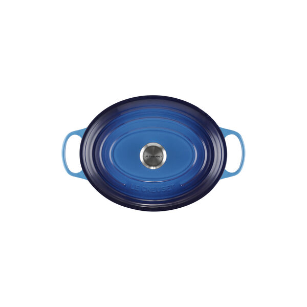 Signature st&oslash;bejern oval gryde &Oslash; 31 cm, azure, Le Creuset