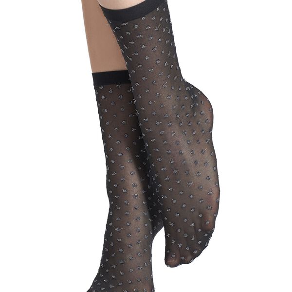 Shimmer Dots Socks, black/silver, Wolford